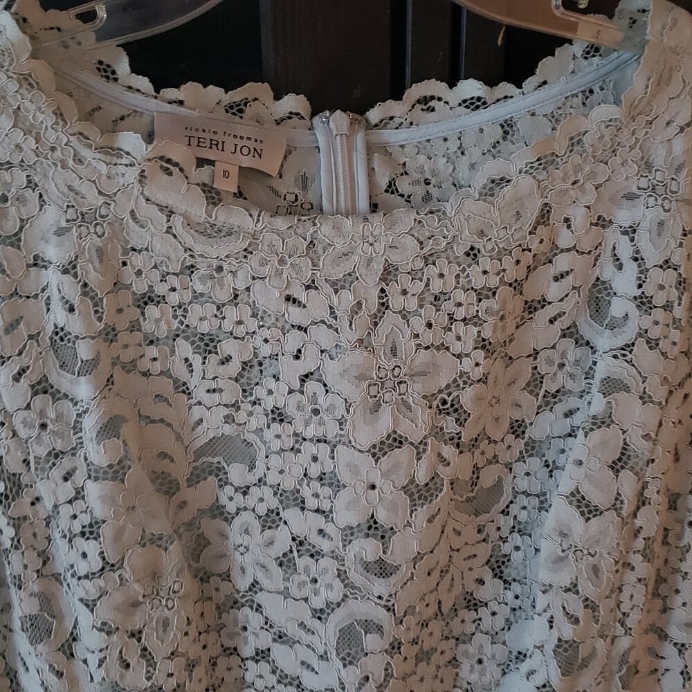 Rickie Freeman for Teri Jon Light blue lace dress